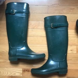 RALPH LAUREN RAIN BOOTS HUNTER GREEN 7
